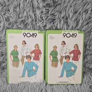 Lot Of 2‎ Simplicity Sewing Pattern 9049 Tunic and Tie Belt 46 &48 & 50 VTG 1979